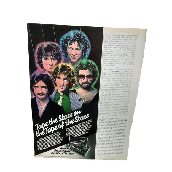 1980 Blue Oyster Cult Ampex Tape Of The Stars Original Print Ad - Picture 1 of 1